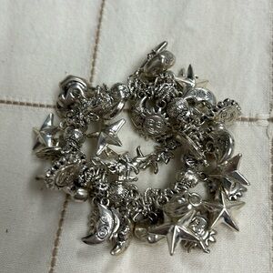 Vintage stretch charm bracelet